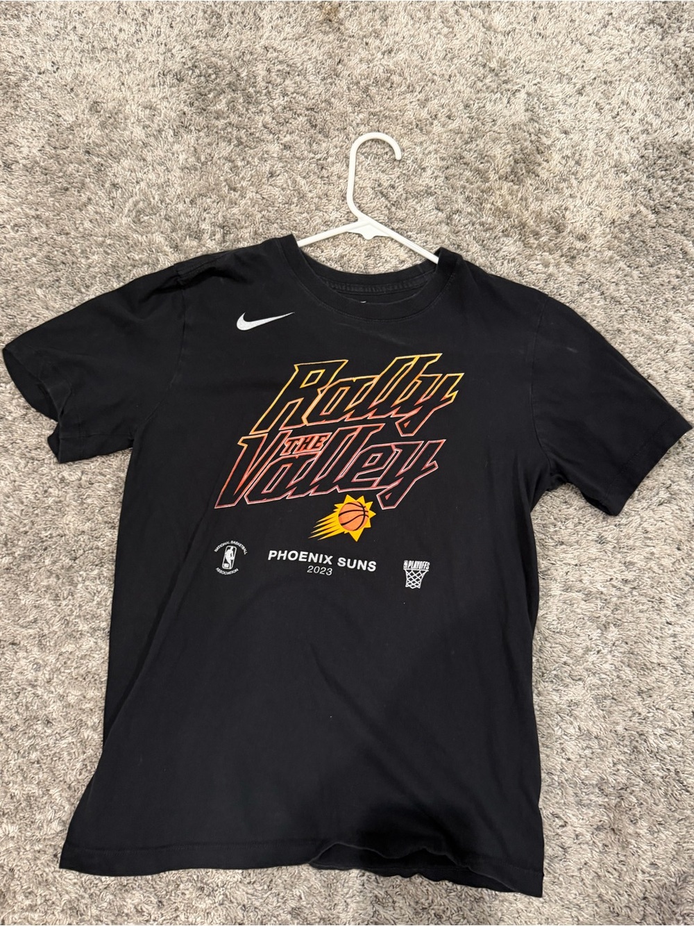 Nike Black Phoenix Suns Rally The Valley Tee with Orange Accents